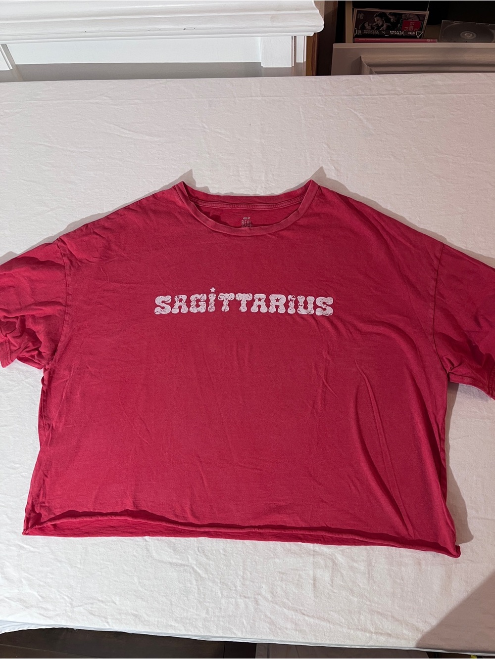 aerie Pink Sagittarius Graphic Crop Tee